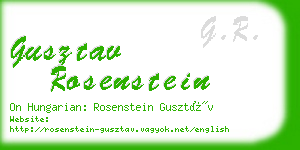 gusztav rosenstein business card